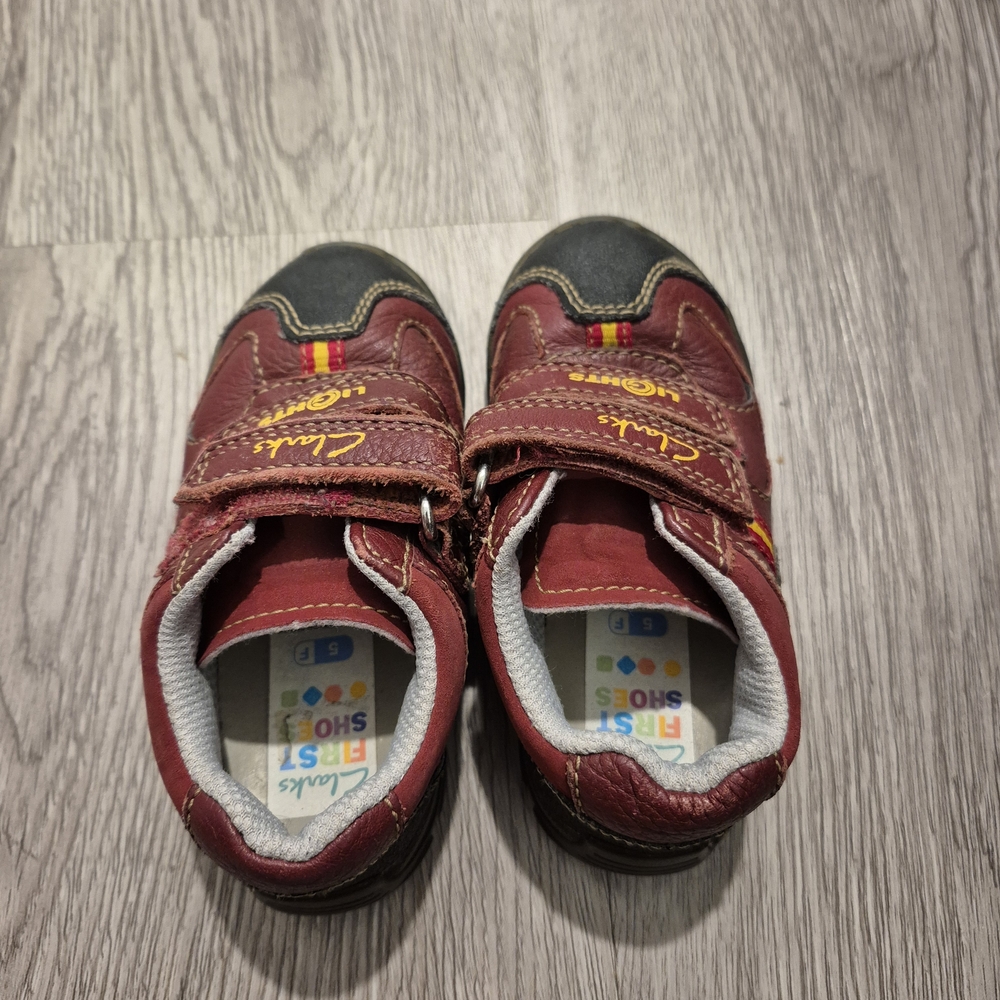 Clarks Kids First Shoes Red Sneakers